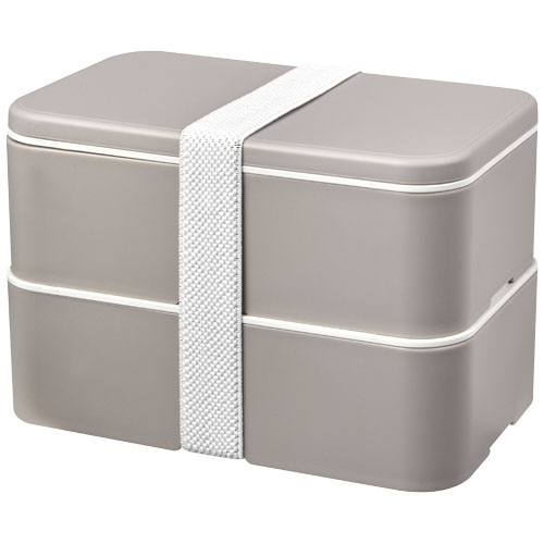 Lunch-box promotionnelle à deux blocs MIYO Renew Gris silex et Gris silex